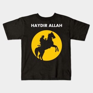 Haydir Allah Ertugrul Bey Kurulus Osman Kayi Flag Drillis Ottoman Empire Turkey Istanbul Gift Kids T-Shirt